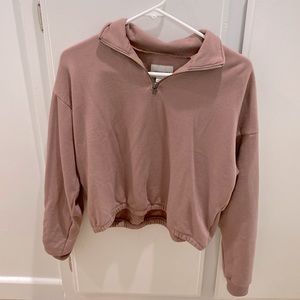 American Eagle soft quarter zip sweatshirt. XS. Dusty rose colored